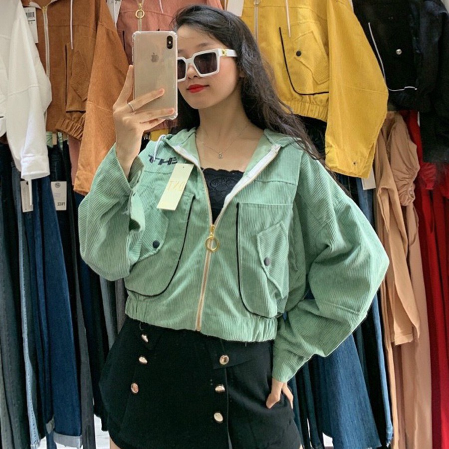 ÁO KHOÁC KAKI NHUNG LỬNG (M1040 - Thêu MILA)