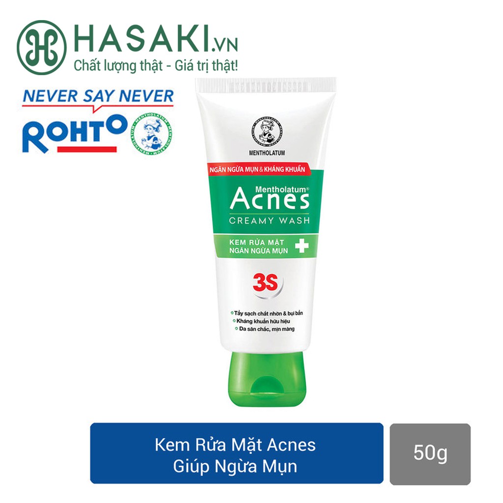 Kem Rửa Mặt Giúp Ngừa Mụn Acnes Creamy Wash