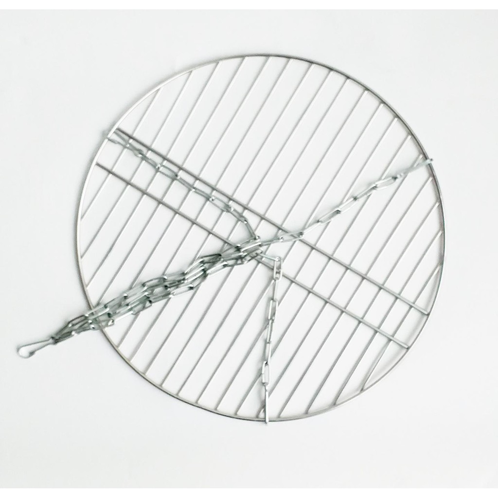 Vỉ nướng treo tròn inox 304 dành cho tiệc ngoài trời, dã ngoại, du lịch -30 cm