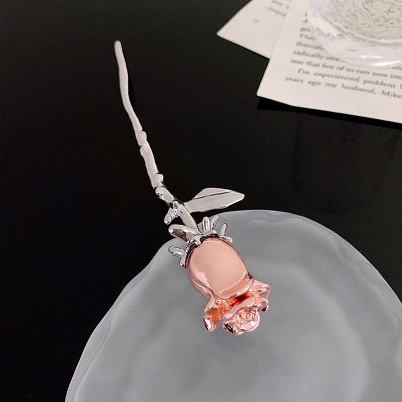 Trâm Cài Tóc Hình Hoa Hồng Bằng Hợp Kim Dành Cho Nữ