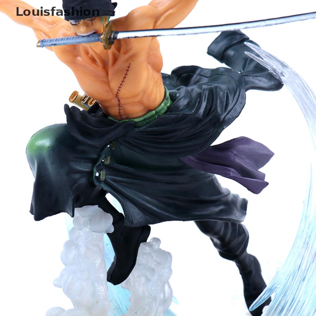 [Louisfashion] Anime One Piece 17cm Ronoa Zoro Ghost Battle PVC Action Figure Model Toys  New Stock