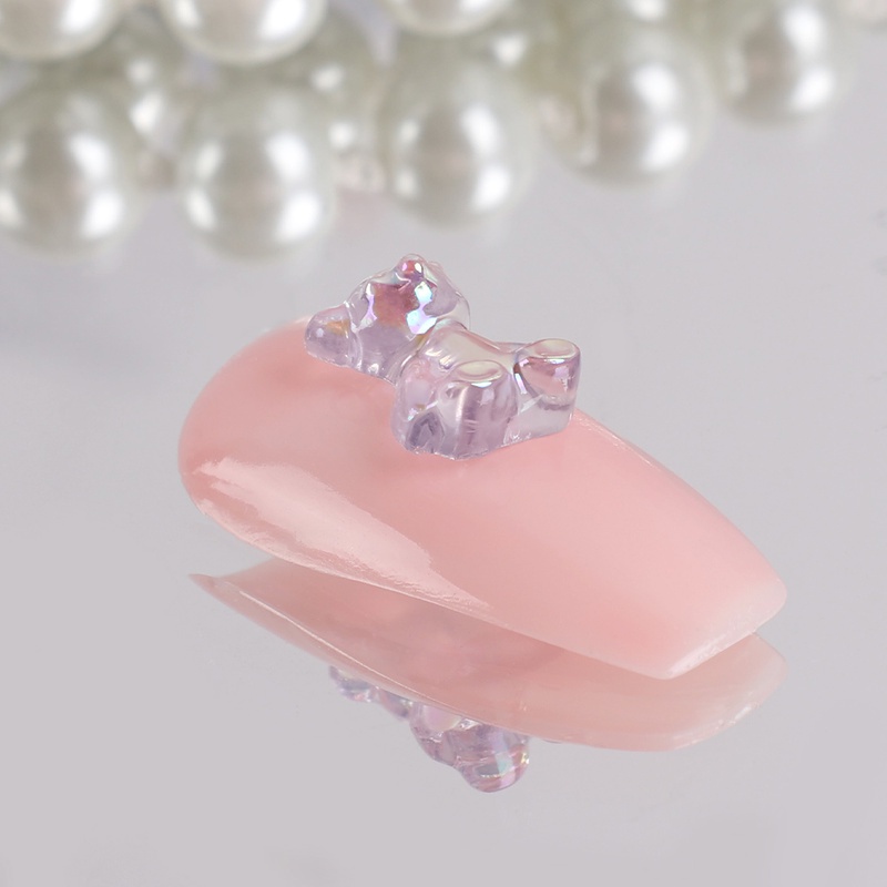 Phụ Kiện Trang Trí Móng Tay 3D Hình Gấu Hoạt Hình Xinh Xắn