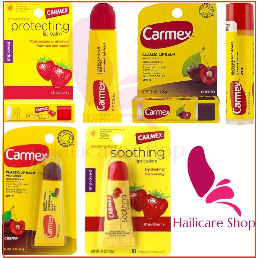 Son dưỡng môi Carmex Mỹ các loại