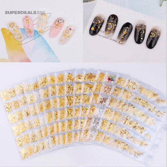 Sticker dán móng tay thiết kế mạ