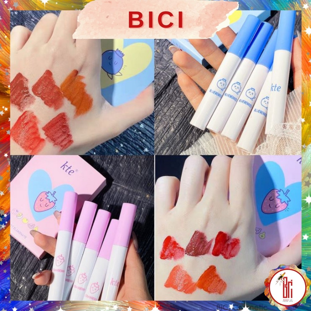 Set 5 Cây Son Kem KTE Fruit Eliminate Siêu Lì Nội Địa Trung Chính Hãng