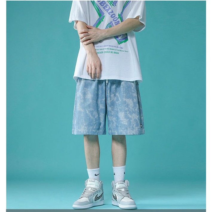 Quần đùi nam ống rộng bóng rổ màu xanh nước biển đẹp k236 Pon.mens