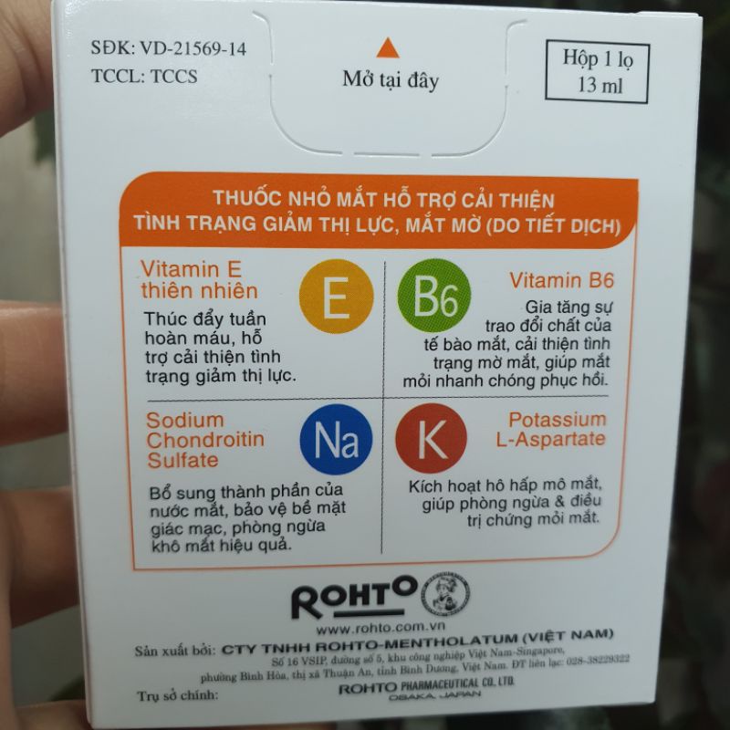 Nước nhỏ mắt Rohto Vitamin 13ml - Đông Anh Pharmart