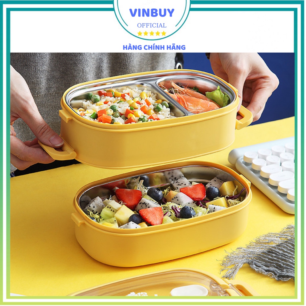 Hộp Cơm Giữ Nhiệt, Hộp Cơm Văn Phòng, Cà Men Giữ Nhiệt INOX304 - Tặng Kèm Đũa Thìa + Hộp Đựng Canh Soup + Túi Giữ Nhiệt