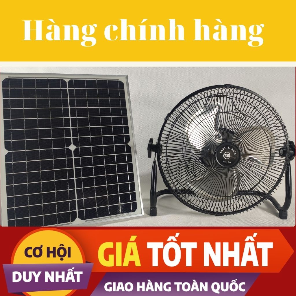 Quạt ngồi tích điện năng lượng mặt trời 20W [ Bảo hành 12 tháng ] sạc được điện thoại