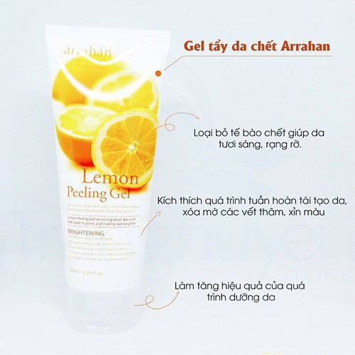 Tẩy Da Chết Arrahan Chanh (180ml) Hàn Quốc - Dành Cho Mọi Loại Da - Amora Skinlab