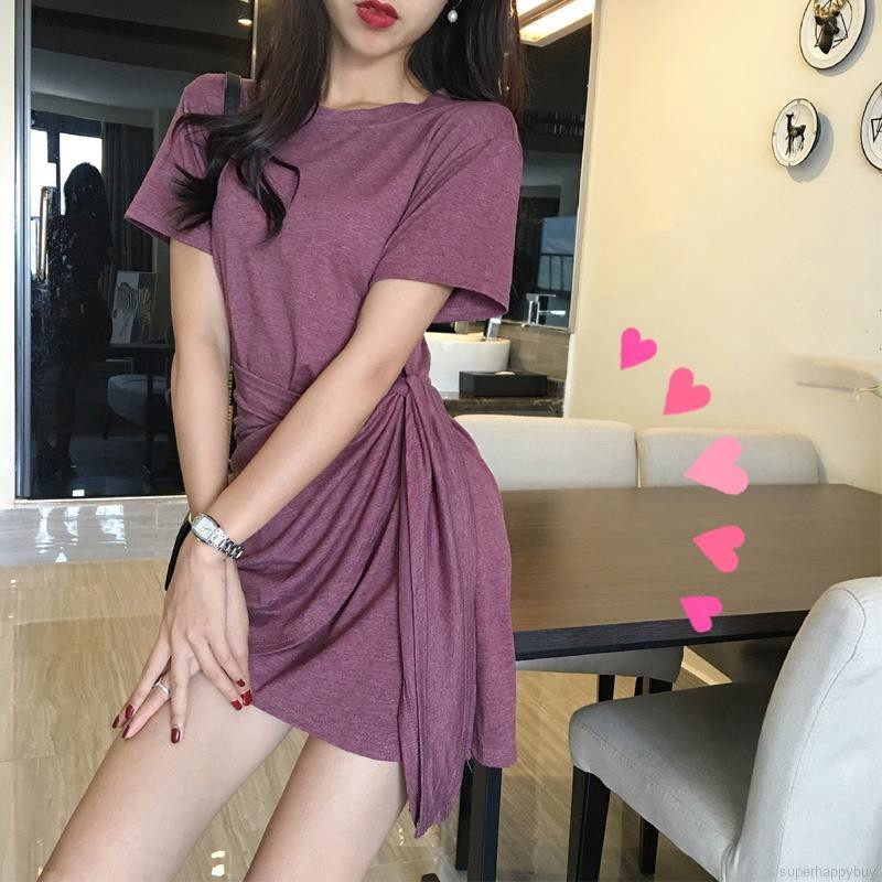 Đầm chữ A tay ngắn phong cách Hàn Quốc