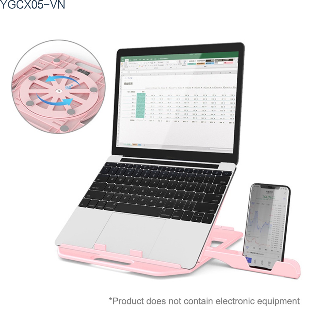 Giá Đỡ Laptop Notebook Xoay 360 Độ Có Thể Gập Lại Kèm Giá Đỡ Cho Ipad Laptop 17 " | BigBuy360 - bigbuy360.vn