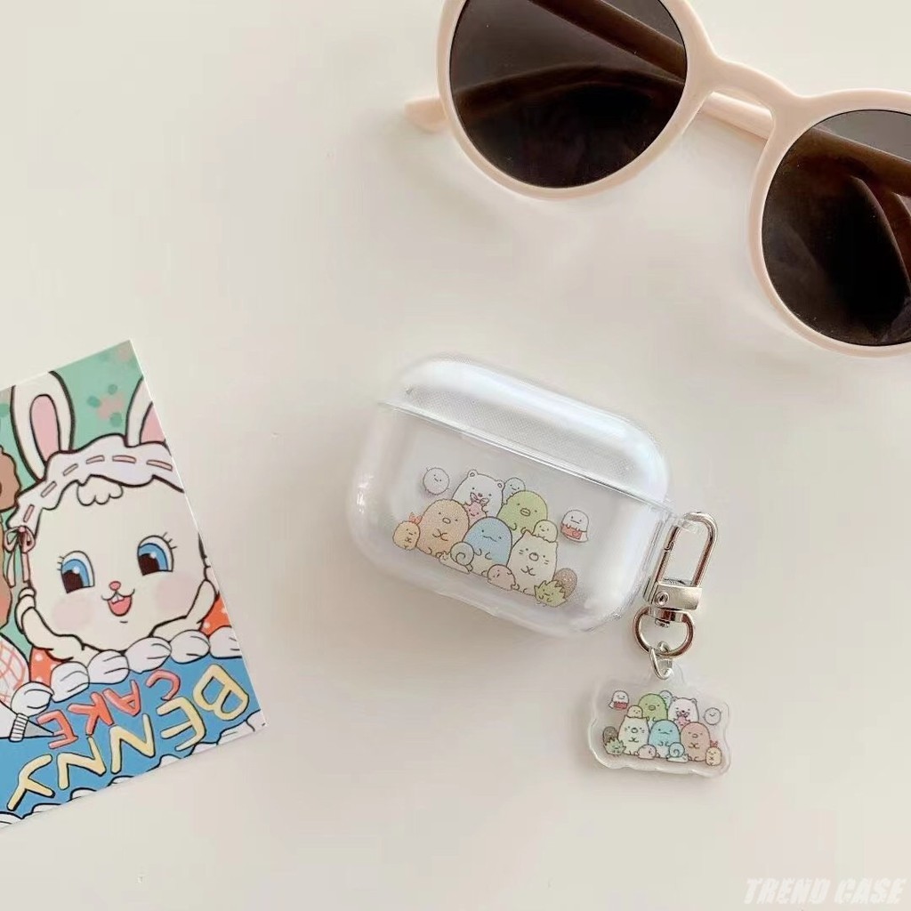 Vỏ Đựng Bảo Vệ Hộp Sạc Tai Nghe Airpods 1 / 2 / 3 Hình Sumikko Gurashi