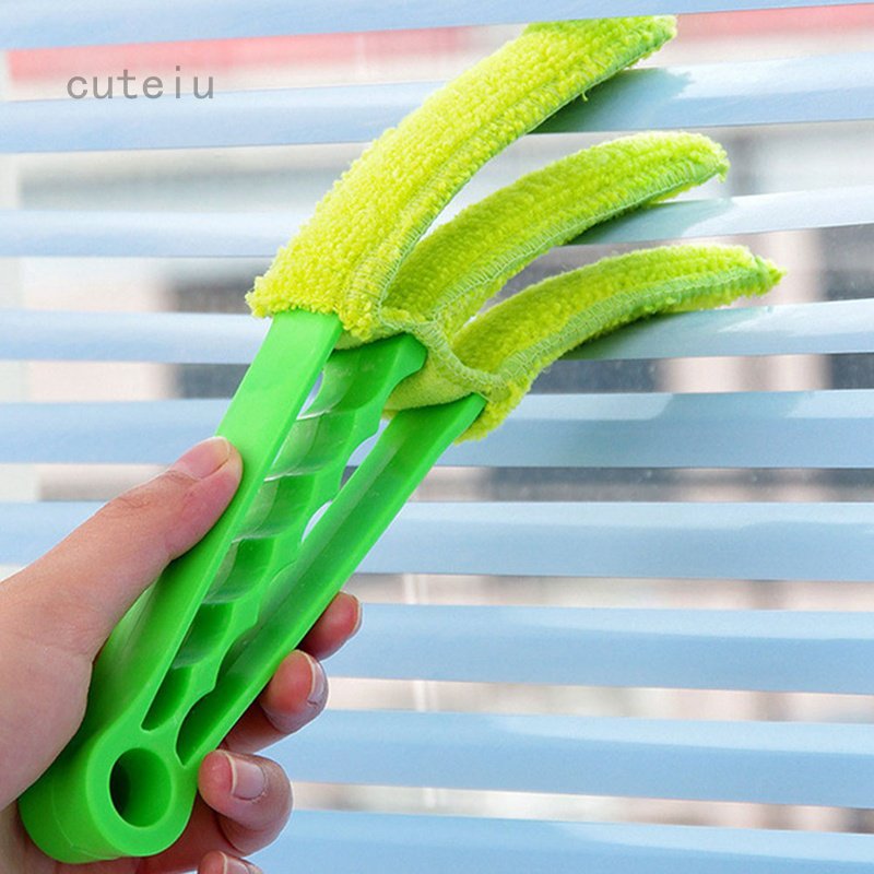 Venetian Window Blind Cleaner Microfibre Brush 3 Pronged Washable Duster Wet/Dry