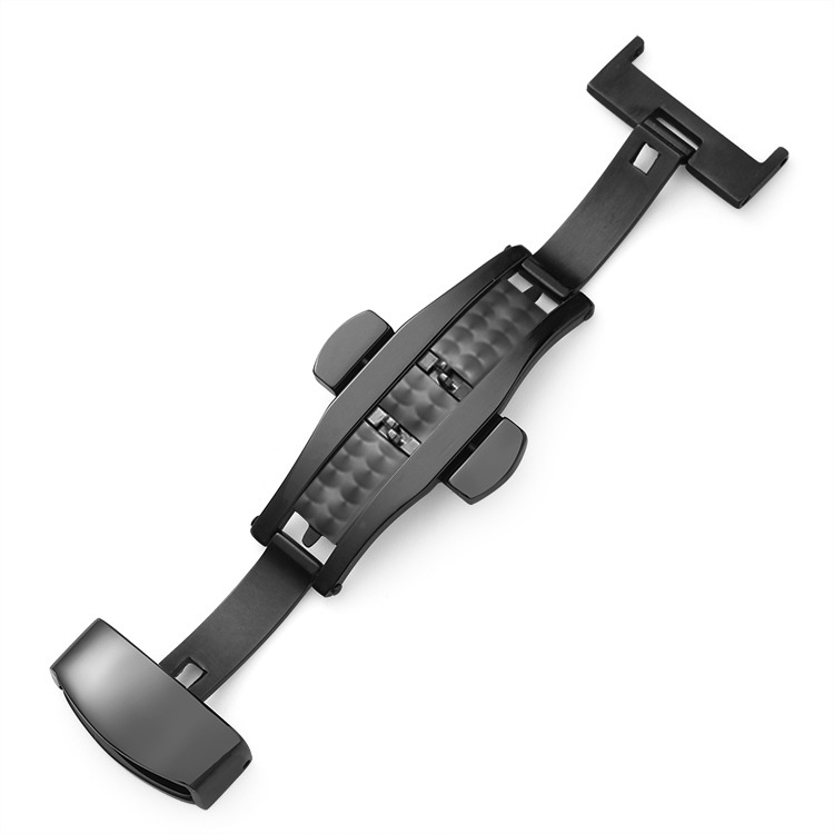 Khóa bướm TỰ ĐỘNG vân vảy cá cho dây đồng hồ đeo tay bằng thép không gỉ size 16 18 20 22mm