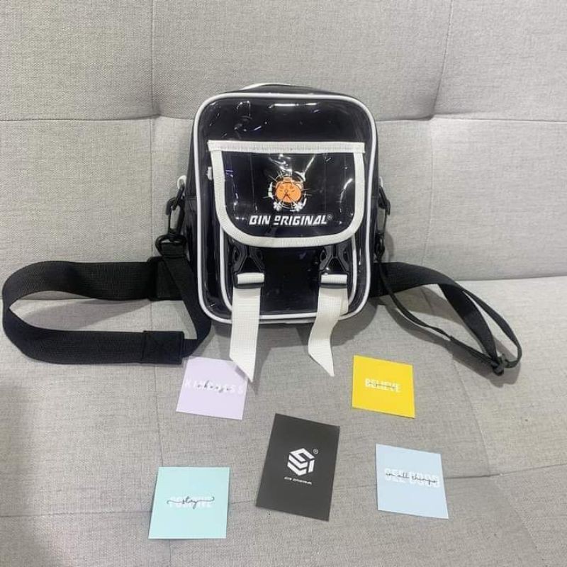 Túi đeo chéo bin da bóng