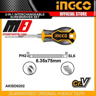 Tua vít 2 đầu 75mm INGCO AKISD0202 ngắn