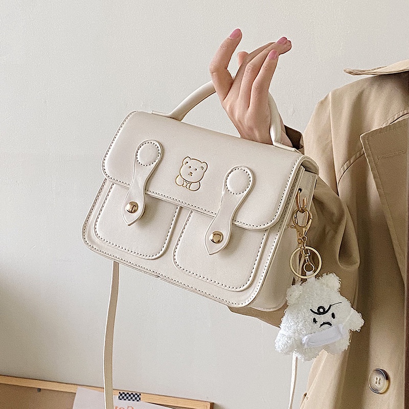 Túi đeo chéo IELGY hình vuông nhỏ chất lượng cao phong cách cổ điển với móc treo thời trang cho nữ