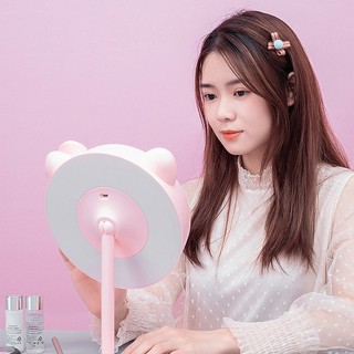 Gương trang điểm đèn led, cảm ứng kiêm đèn ngủ 3 chế độ không cần pin, sạc type C sang trọng, đẳng cấp