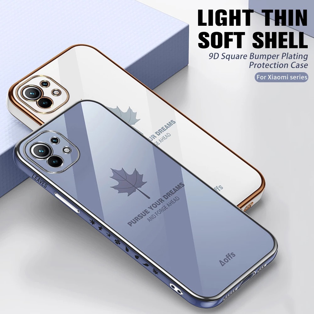 Ốp điện thoại silicone mềm chống sốc 6D sang trọng cho Xiaomi Mi 12T Pro 12 11 Lite 5G Ne 11T 12x In Hình Thời Trang TPU lưng viền vuông trọng dành kèm móc