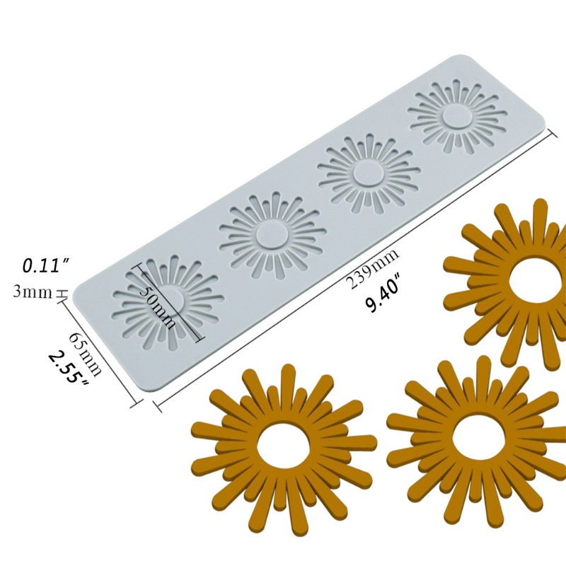 Khuôn Silicone Tạo Hình Lá 3D Trang Trí Bánh