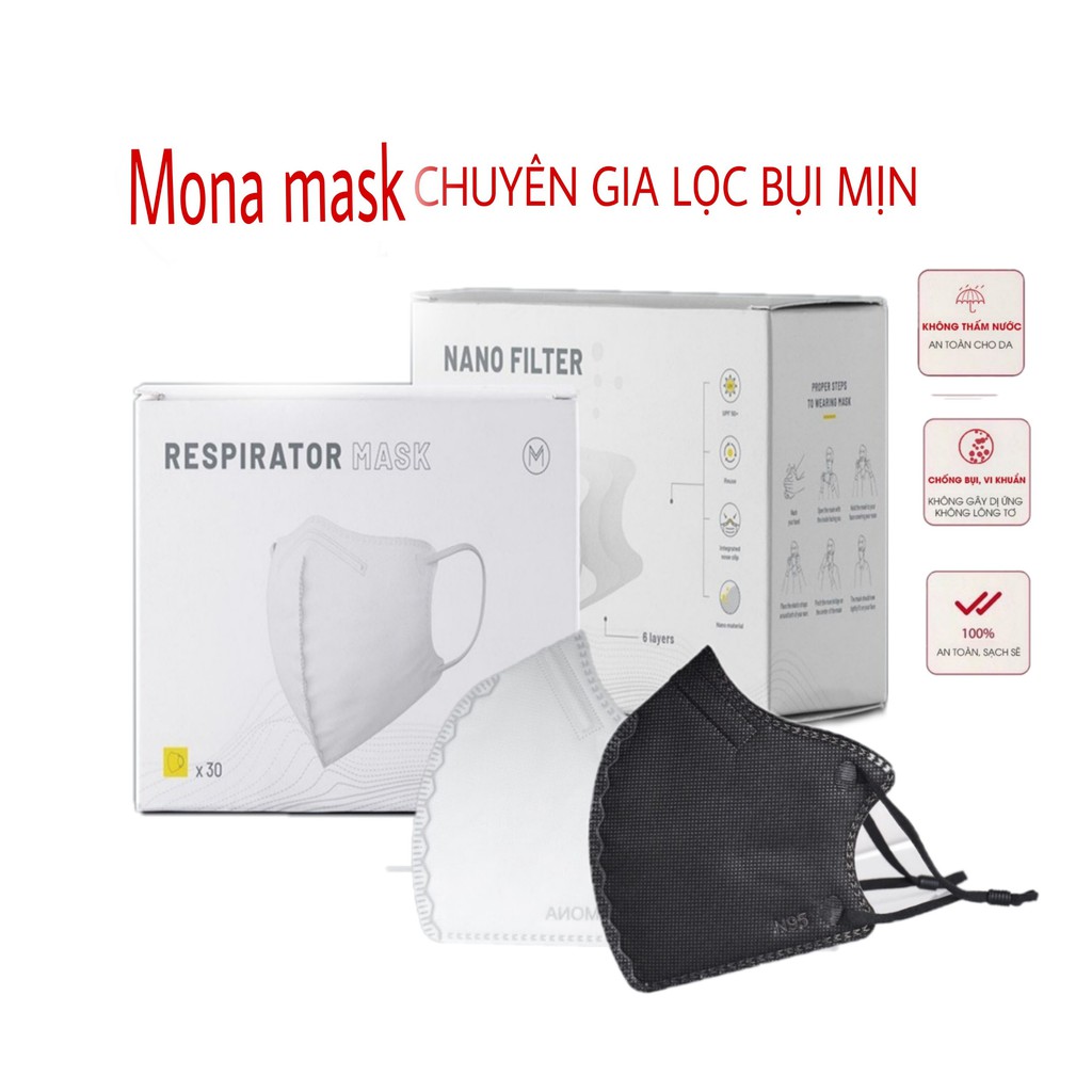 Combo 3c khẩu trang N99 chống bụi mịn Mona mask