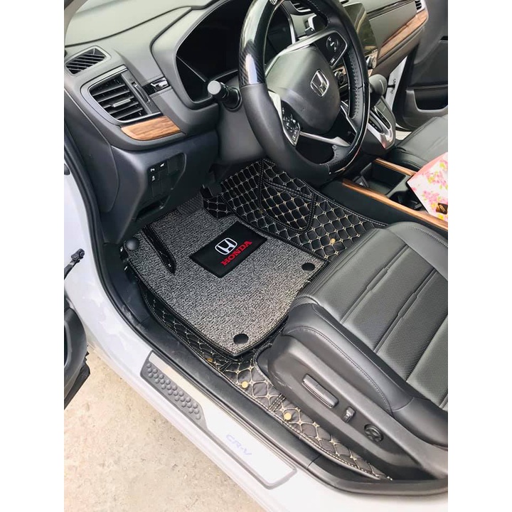 Lót sàn ô tô 5d, 6d Nano 2 chỉ Honda CRV 2018 – 2021 kháng khuẩn, trải kín sàn xe