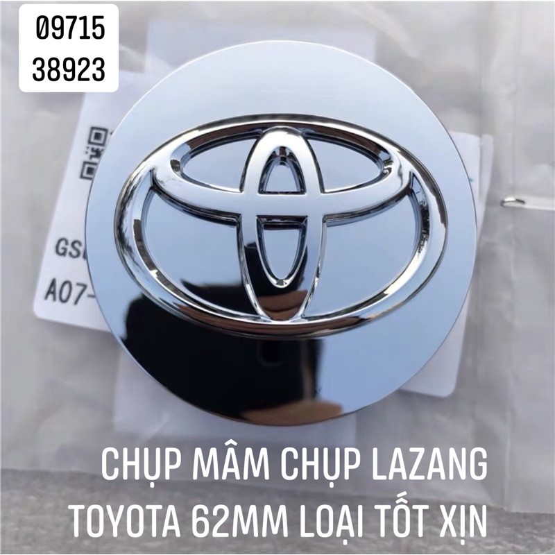 chụp lazang chụp mâm 62mm Cho Toyota Camry Yaris Corolla altis vios innova  hàng oem loại xịn đẹp.