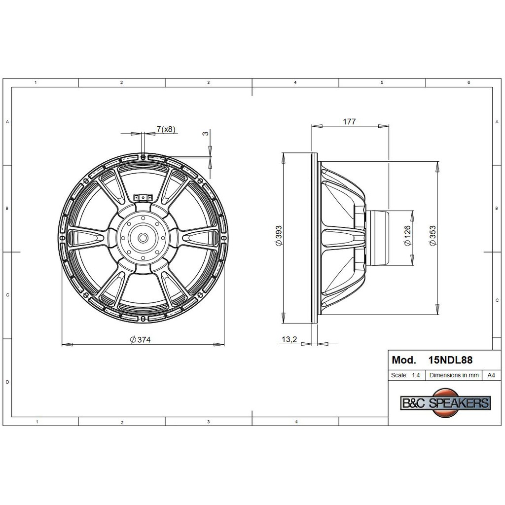 Loa Rời 4 tấc từ Neo B&C SPEAKERS - ITALIA 15NDL88  – Hàng Chính Hãng