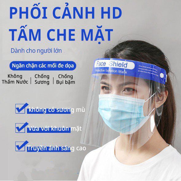 Kính Chống Giọt Bắn Trẻ Em Chống Dịch FACE SHIELD, Kính Bảo Hộ, Chống Bụi Đi Đường Cho Người Lớn Thẩm Mỹ Huyền Trang