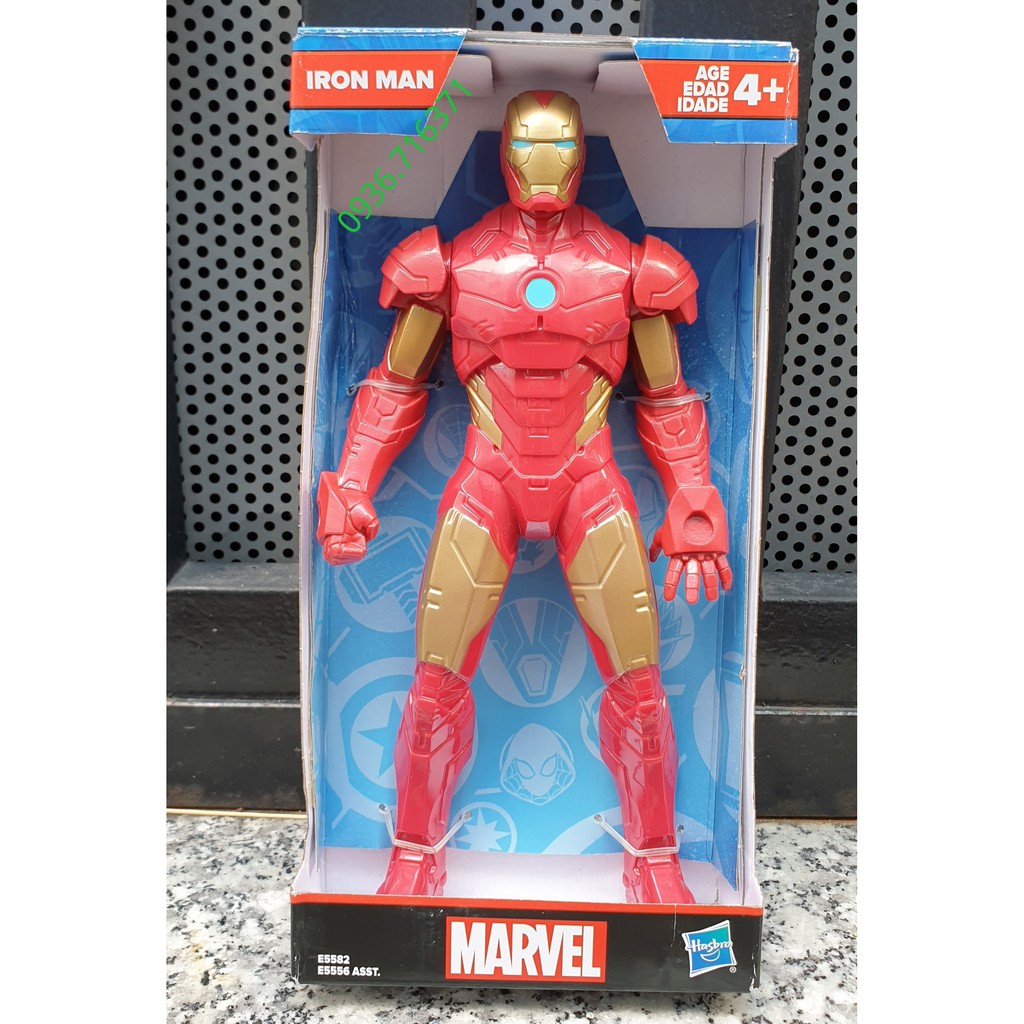Mô hình  nhân vật Iron man size lớn cao 23cm hàng Hasbro