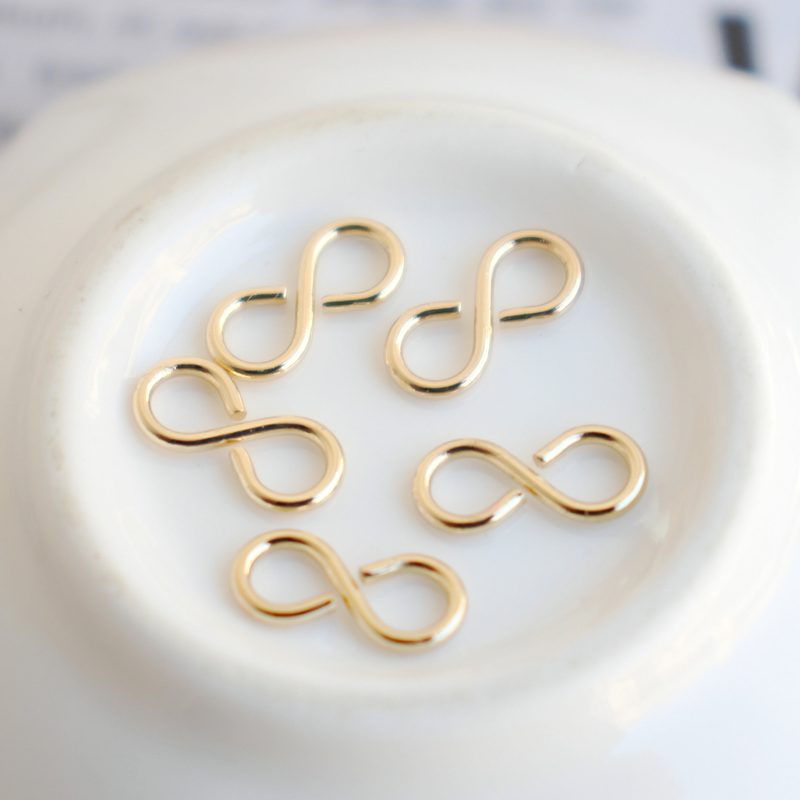 Khóa Vòng Số 8 Bằng Đồng 14k Dùng Nối Vòng Tay/Dây Chuyền diy