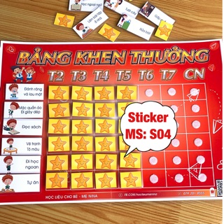 Bảng sticker khen thưởng