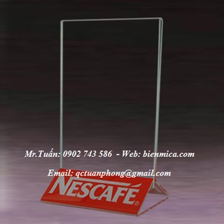 Kệ Mica A4, A5, A6 - Kệ Menu Mica để bàn trong suốt (chất liệu Mica Đài Loan 2mm)