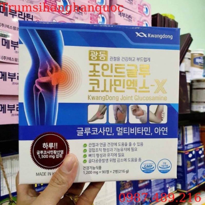 [HÀNG MỚI VỀ] Viên Uống Bổ Khớp Glucosamin KWANGDONG Hàn Quốc, Hộp 90V *1350mg