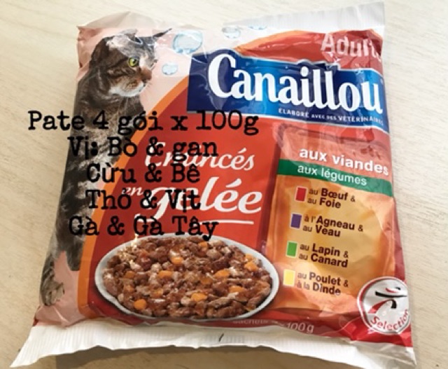 Túi 4 gói x 100g Pate Canaillou nhập Pháp