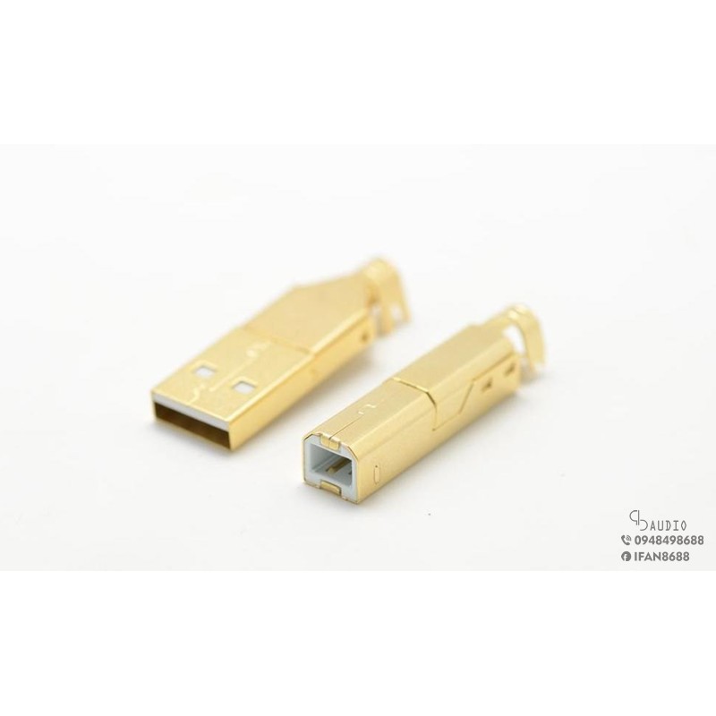 Bộ Jack USB A-B mạ vàng làm dây USB DAC ( tặng kèm co nhiệt )