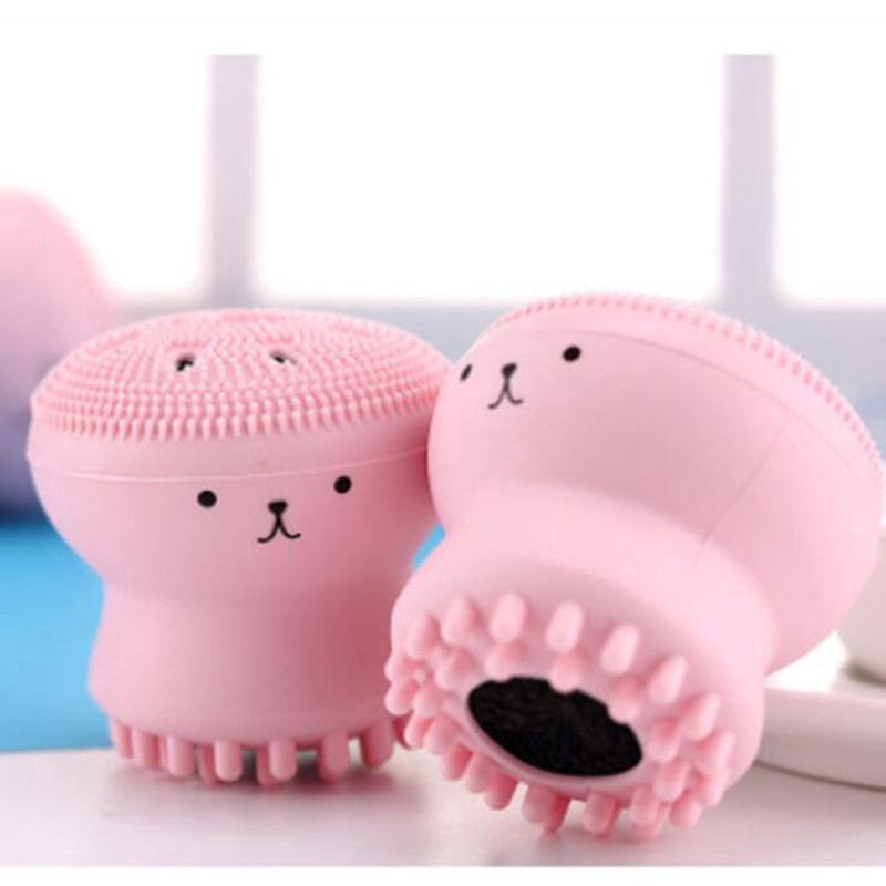 Bàn Chải Rửa Mặt Tẩy Tế Bào Chết Tạo Hình Bạch Tuộc