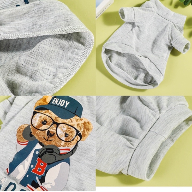 Áo thun có tay hình gấu hit hot cho thú cưng