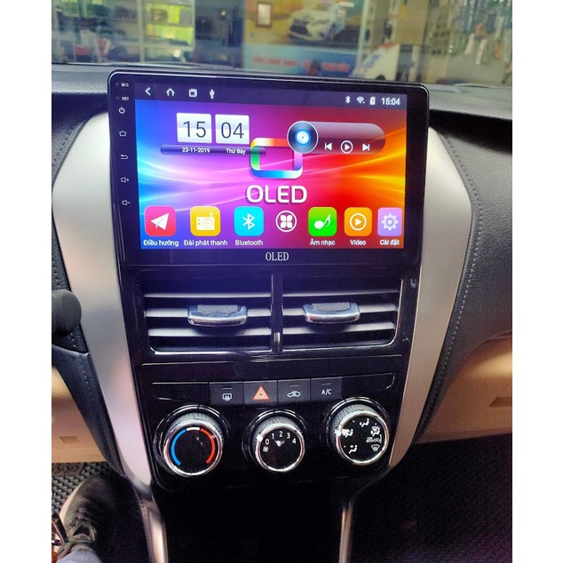 HCM-Màn Hình Android OLED C2 Cho Xe Toyota Vios 2019-2022_ cắm zắc zin 100%, Ram 2GB.Rom 32GB,Chip xử lý âm thanh DPS>
