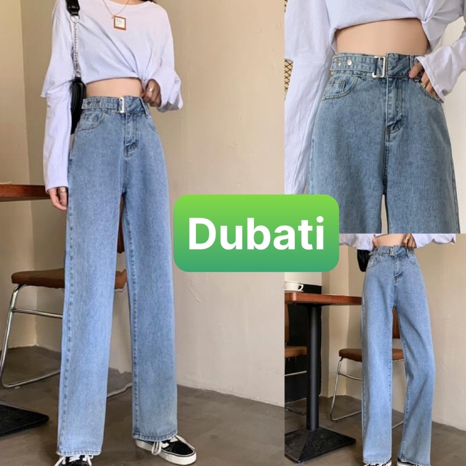 QUẦN BAGGY JEAN NỮ CHẤT BÒ ỐNG SUÔNG NÚT KIỂU MỚI LƯNG CAO NANG MÔNG NEW HOT TREND- DB 129- DUBATI FASHION