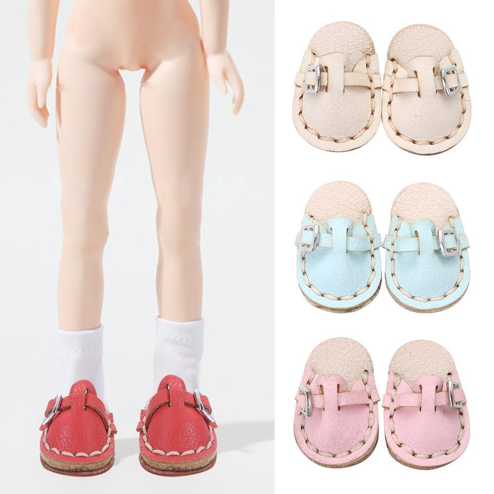 Giày Búp Bê Da Bò Thủ Công Màu Cầu Vồng Cho obitsu11GSCbody9OB11 1 / 11 OB11