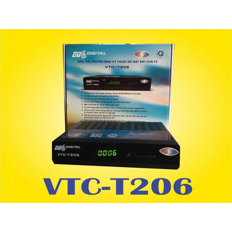 Đầu thu DVB-T2 HD VTC-T206 Chính hãng