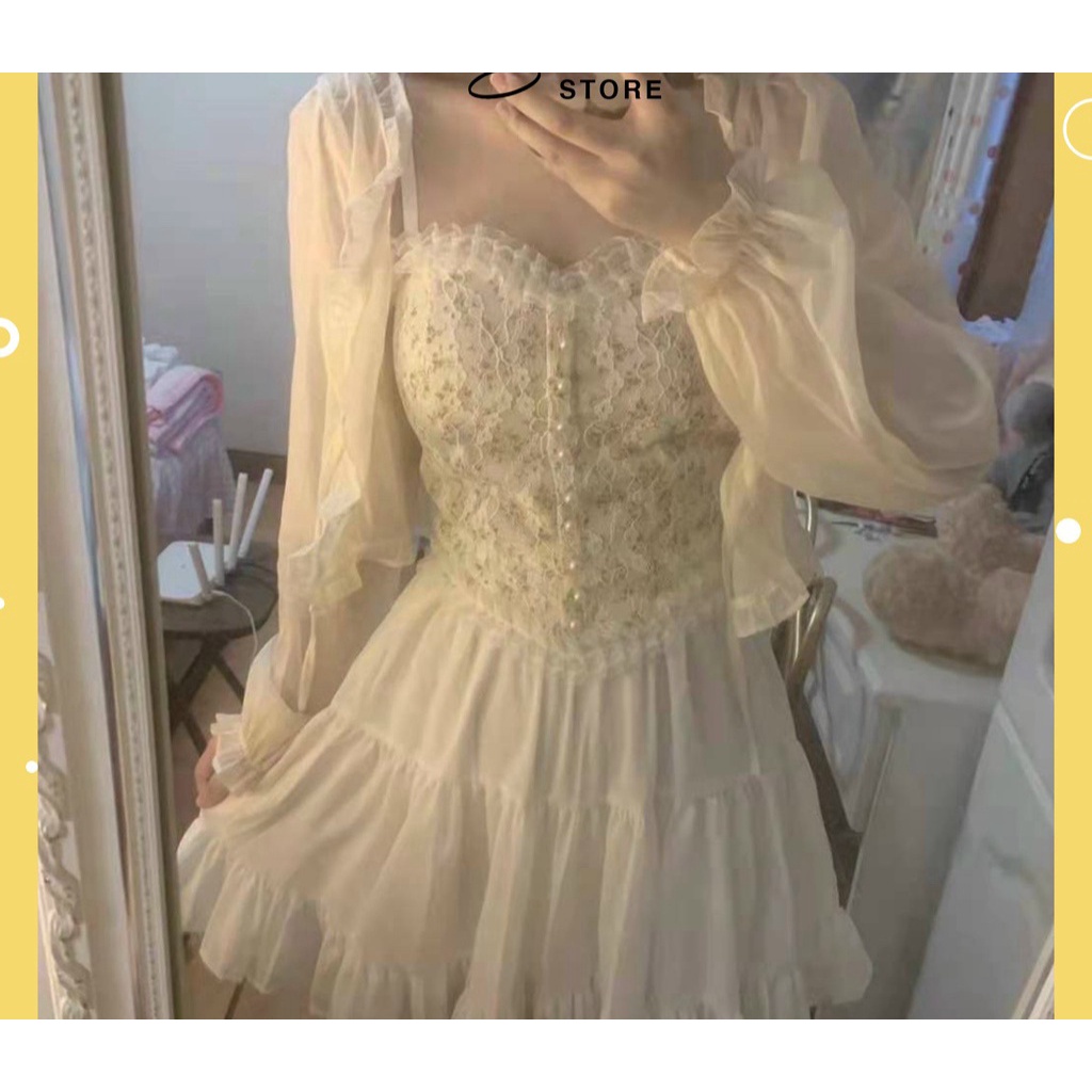 [Cao Cấp] Set chân váy Áo Bra Ren, Áo 2 Dây Ren Hoa Nổi Có Mút Ngực Sexy Tep Fashion