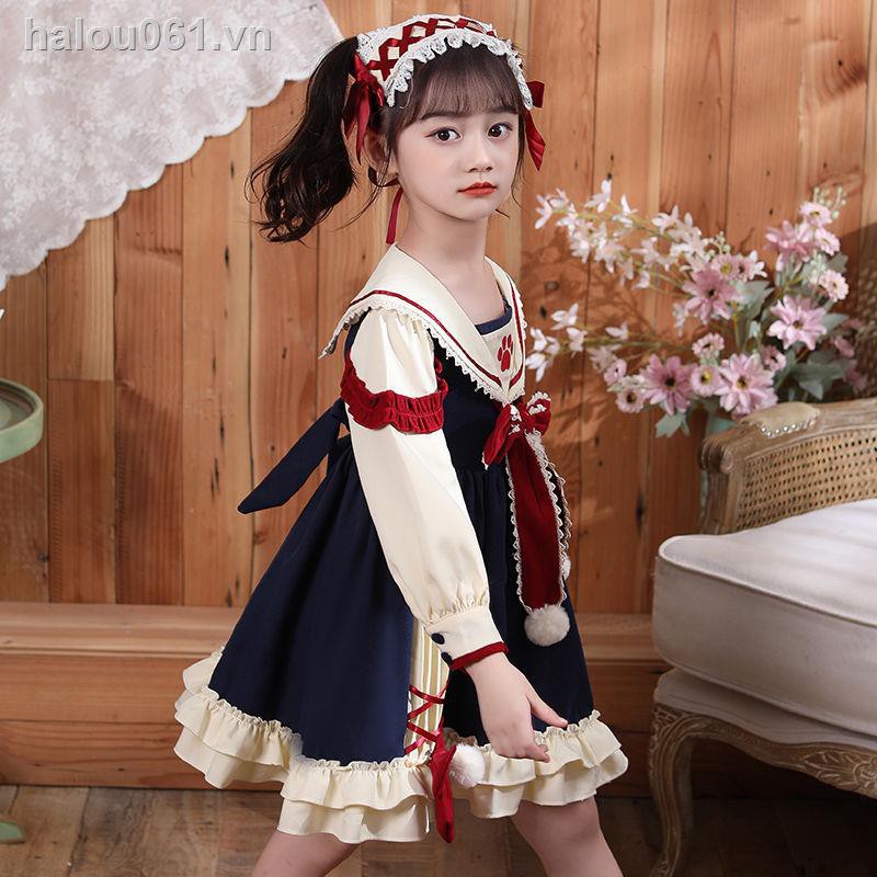 Đầm Công Chúa Kiểu Lolita Thời Trang Thu Đông 2021 Cho Bé Gái