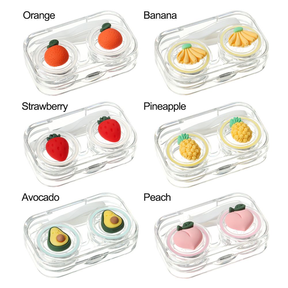 Hộp Đựng Kính Áp Tròng Thiết Kế Dễ Thương ​ Hộp Đựng Mắt Hình Hoạt Hình Bền Bỉ Tiện Dụng Cho Du Lịch