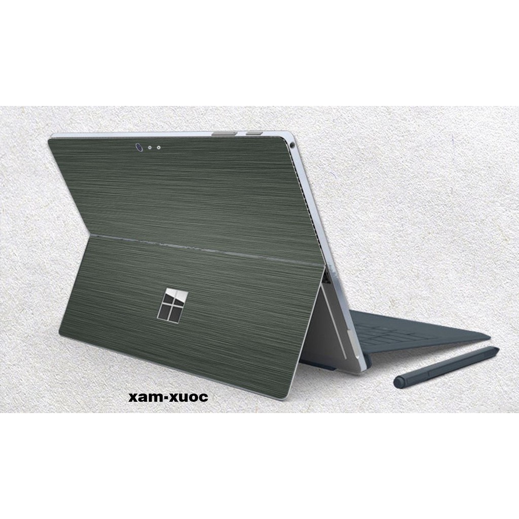 Skin dán Aluminum Chrome xám xước cho Surface 3 2015; Go, Go 2, Go 3; Pro 2 3 4 5 6 7 8 X