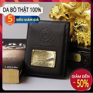 Ví Da Nam CEFIRO MS 01 Siêu Phẩm Chất Bóp Da Bò Nhập Khẩu Sang Chảnh Phù Hợp Làm Qùa Tặng