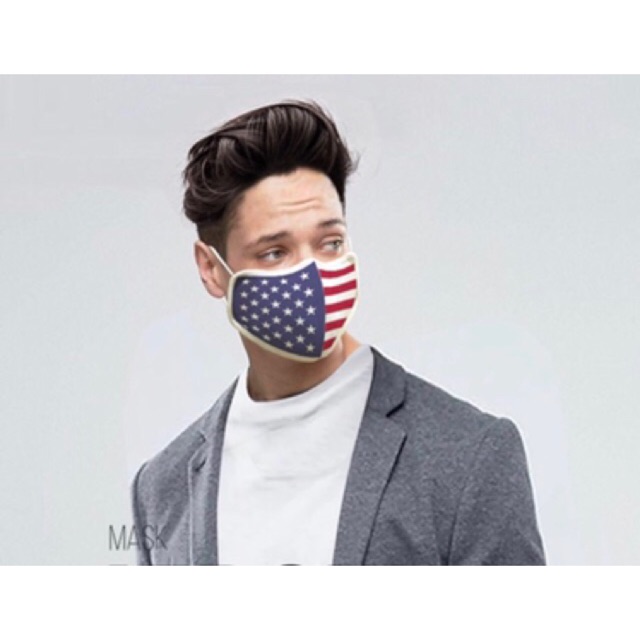 [Hàng tại xưởng] [Freeship] Khẩu trang cờ Mỹ size người lớn