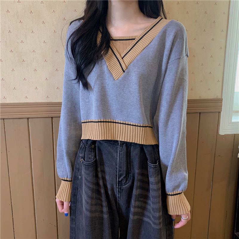 Jiashucheng Áo Sweater Dáng Ngắn Thời Trang Cho Nữ